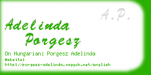 adelinda porgesz business card
